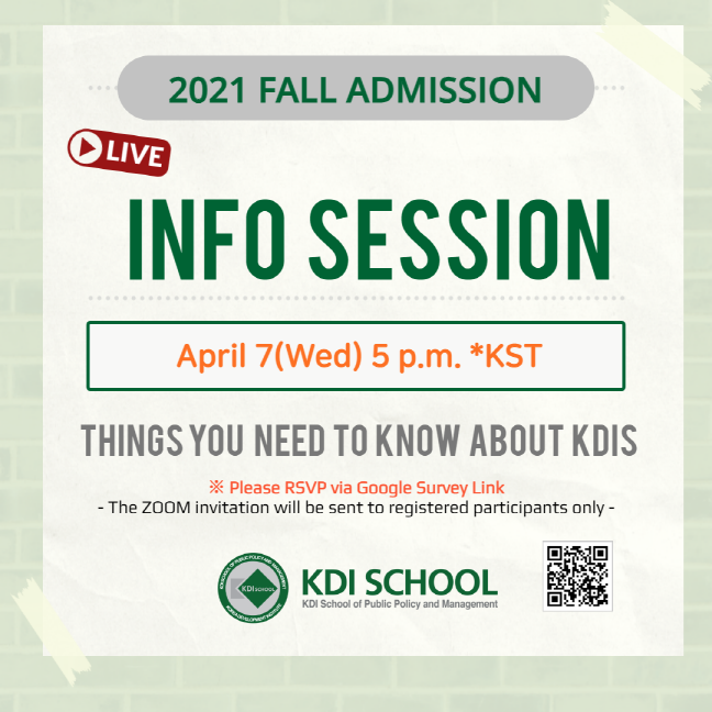 [RSVP] Online Info Session(입학설명회) for 2021 Fall Admissions (~April 5)