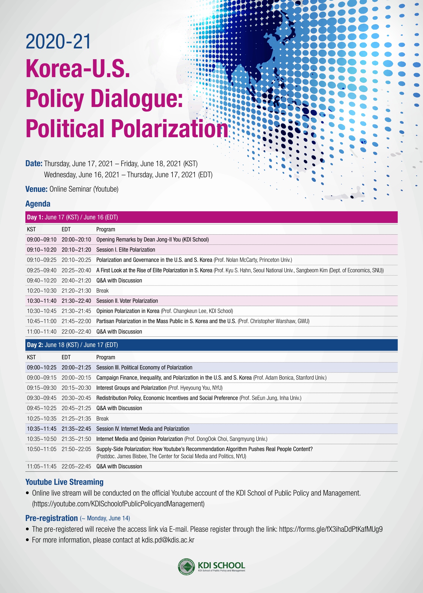[Invitation] 2020-21 Korea-U.S. Policy Dialogue: Political Polarization