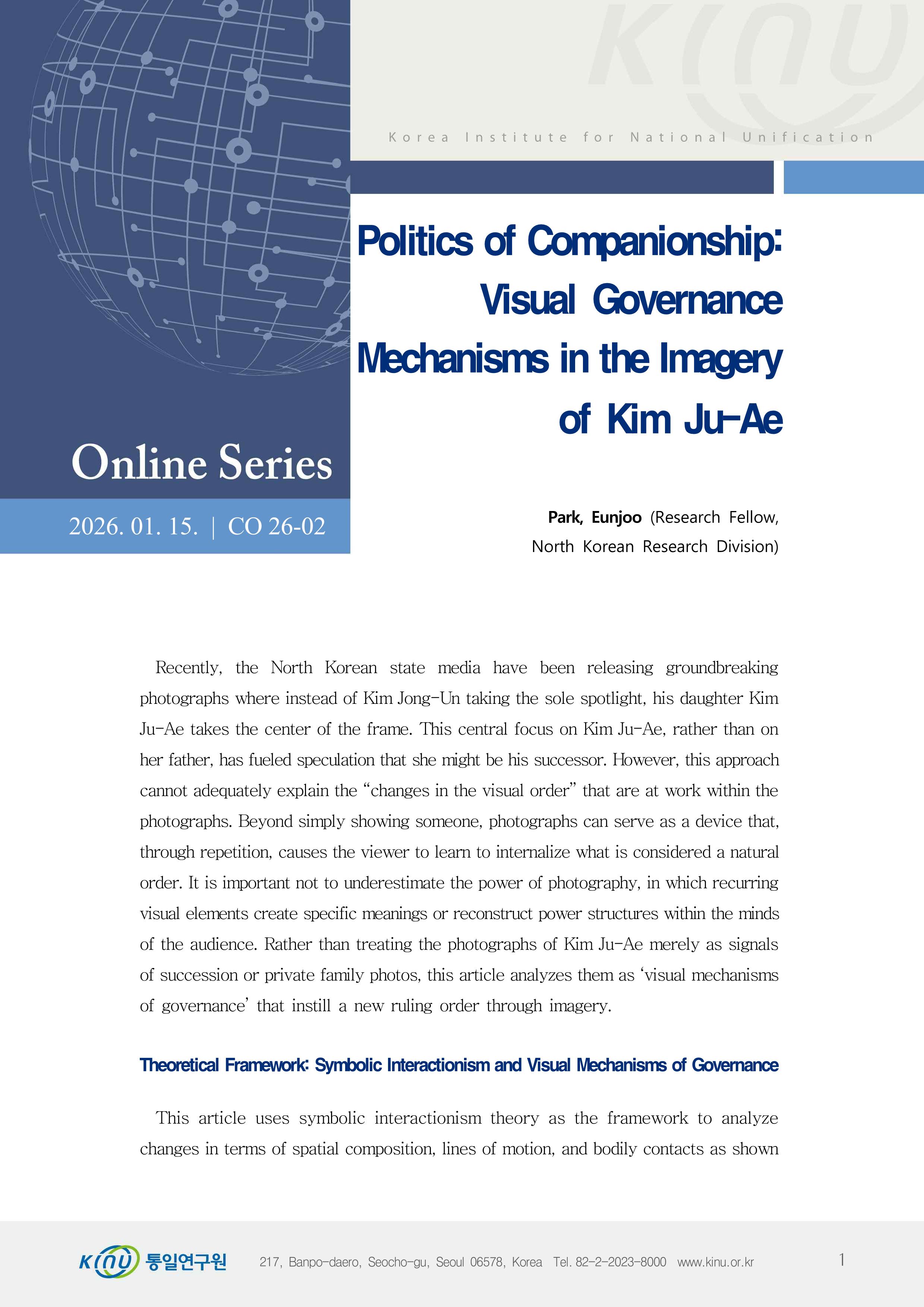 Politics of Companionship: Visual Governance Mechanisms in the Imagery of Kim Ju-Ae